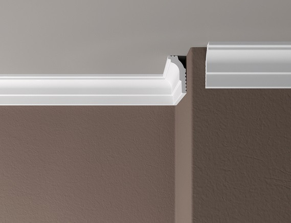 Заказать Потолочный плинтус 36х18 мм Де-Багет XPS POLYMER ПП 02 белый полистирол 200 см 