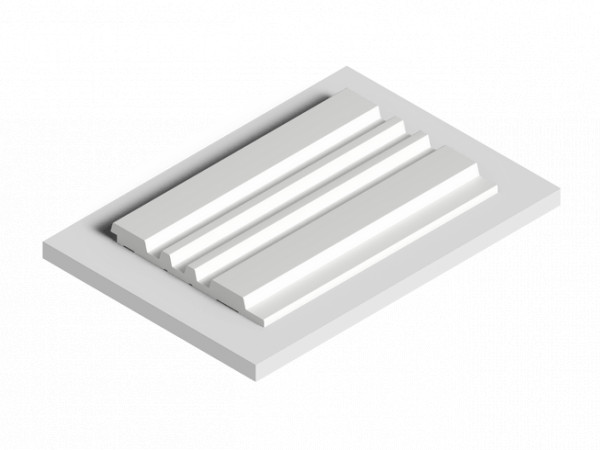 Декоративная стеновая панель 3D HiWood LV121 NP белая из фитополимера 12х120х2700 мм