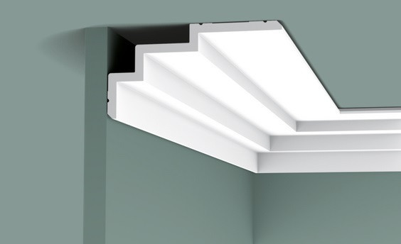 Потолочный плинтус 100х190 мм Orac Decor Purotouch C392 белый 2 м