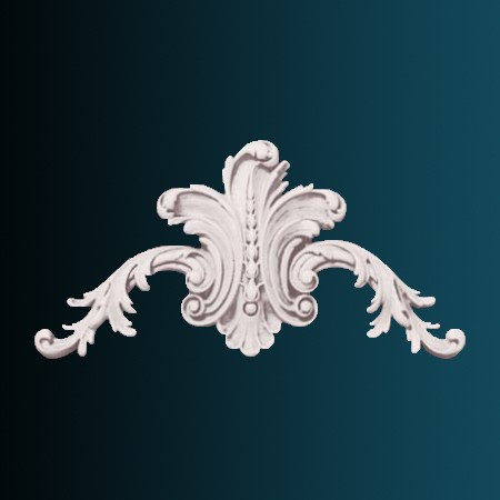 Декоративный орнамент Перфект G2082 143х279х30 мм белый из полиуретана