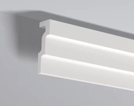 Декоративный потолочный плинтус NMC Nomastyl M1 120х30 200 см белого цвета