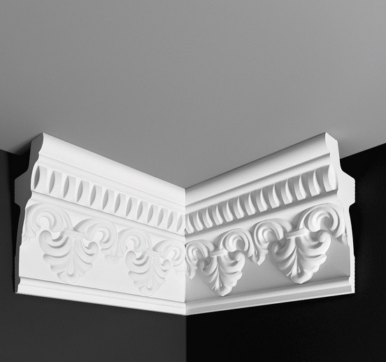 Угол внутренний к плинтусу Де-Багет ДП 26/120 белый полистирол