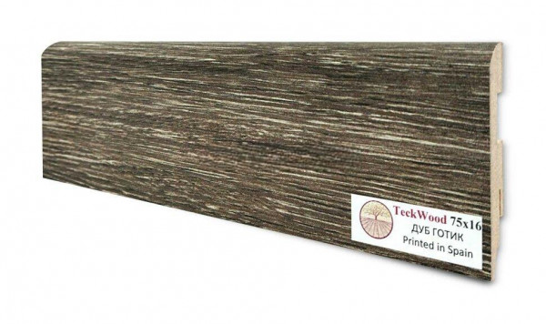 Напольный плинтус 75х16 мм Teckwood Дуб Готик МДФ 2.15 м