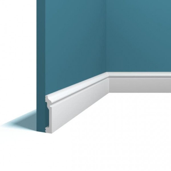 Плинтус напольный Перфект Плюс P156 белый из ударопрочного полимера 60х12 200 см