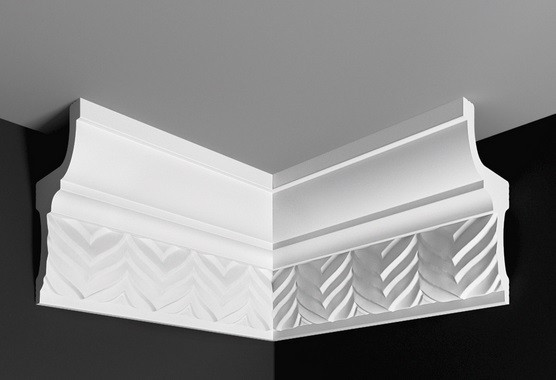 Угол внутренний к плинтусу Де-Багет ДП 28/110 белый полистирол