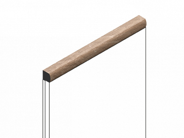 Декоративная рейка HiWood D15V2 BR416 под дерево фитополимер 15х15х2700 мм