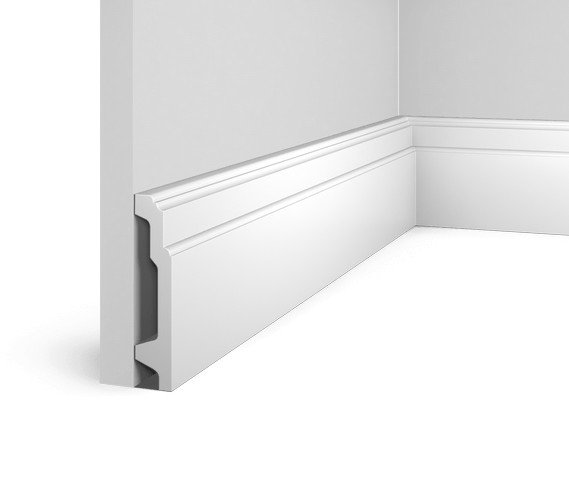 Заказать Напольный плинтус HiWood B100V1 белый фитополимер 22х103х2000 мм 