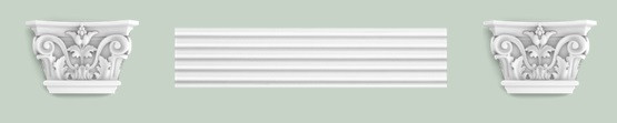 Заказать Капитель пилястры (левая и правая) Orac Decor Purotouch K201LR 62х149 мм белая 