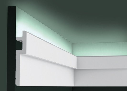Потолочный плинтус 31х155 мм Orac Decor Purotouch C395 белый для скрытого освещения 2 м
