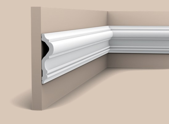 Молдинг гибкий 120х30 мм Orac Decor Purotouch Flex P8050F белый 2 м