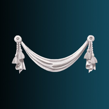 Декоративный орнамент Перфект G2086 200х400х30 мм белый из полиуретана