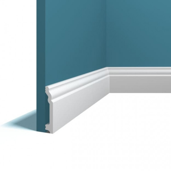 Плинтус напольный Перфект Плюс P157 белый из ударопрочного полимера 78х14 200 см