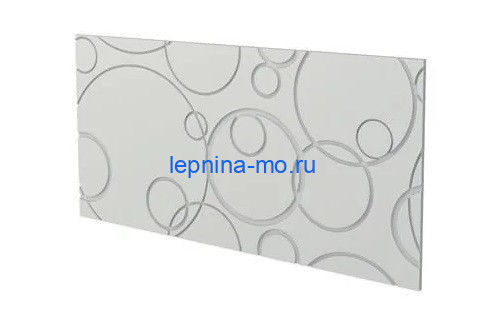 3D интерьерная панель для стен NMC BUBBLES Круги 758х379 мм белого цвета 2 шт/набор