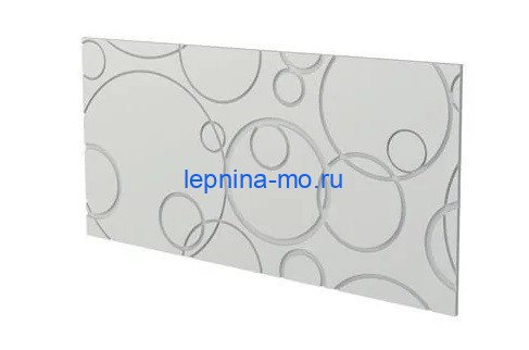 3D интерьерная панель для стен NMC BUBBLES Круги 758х379 мм белого цвета 2 шт/набор