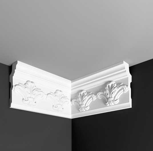 Угол внутренний к плинтусу Де-Багет ДП 29/90 белый полистирол