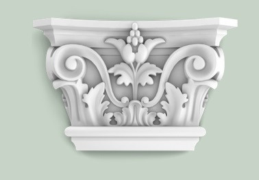 Заказать Капитель пилястры Orac Decor Purotouch K201 62х149 мм белая 