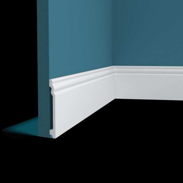 Плинтус напольный Перфект Плюс P158 белый из ударопрочного полимера 130х15 200 см