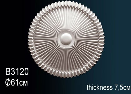 Заказать Декоративная потолочная розетка Перфект B3120 615 мм белая из полиуретана 