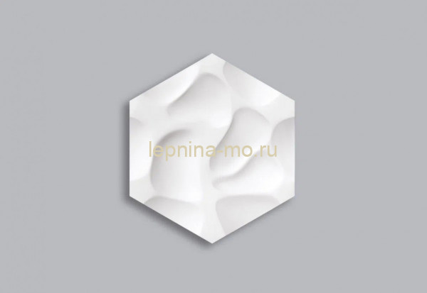 Декоративная настенная плитка NMC Корал CORAL 380х380 мм белого цвета