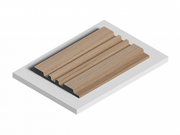 Декоративная стеновая панель 3D HiWood LV121 BR417 декорированная из фитополимера 12х120х2700 мм