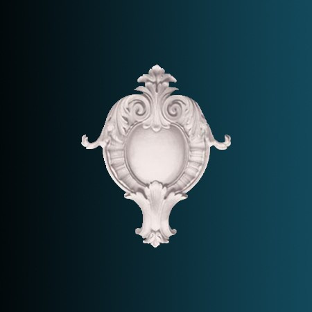 Декоративный орнамент Перфект G2091 372х305х32 мм белый из полиуретана