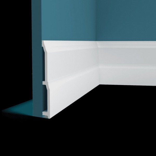 Плинтус напольный Перфект Плюс P175 белый из ударопрочного полимера 200х23 200 см