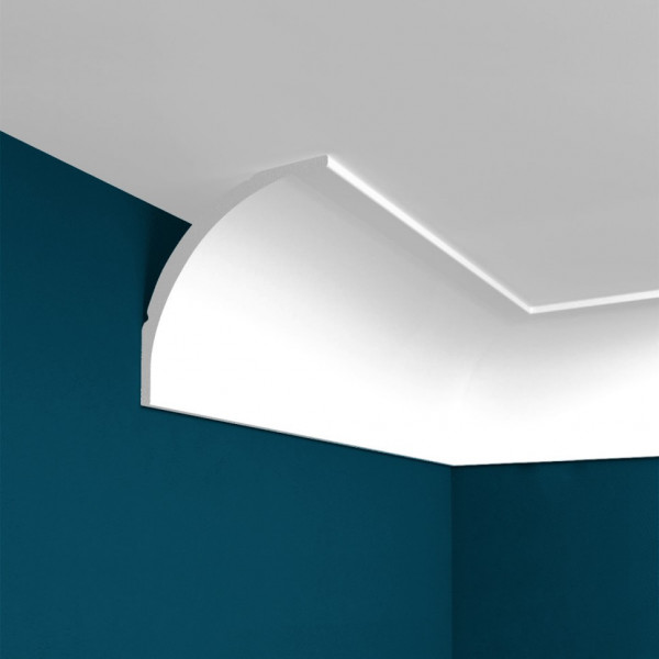 Потолочный плинтус Перфект Плюс P46 88 мм 200 см белый из ударопрочного полимера