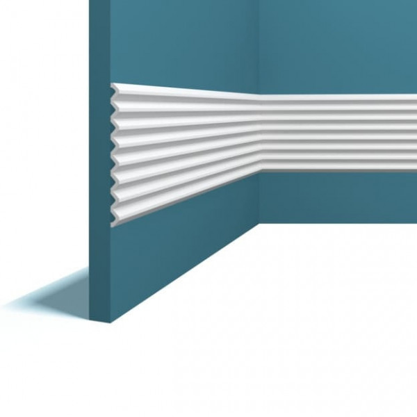 3D стеновая декоративная панель Перфект Плюс P128 белая из ударопрочного полимера 14х200 200 см