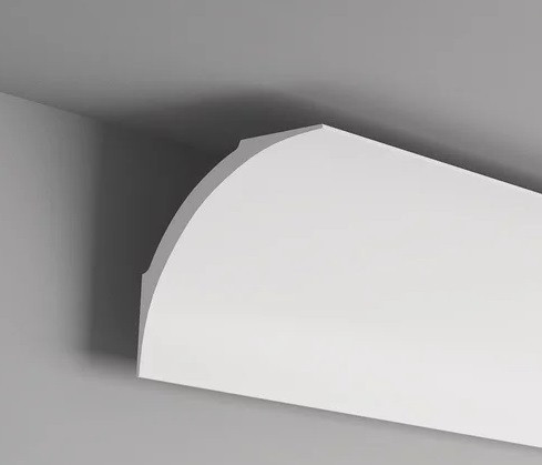 Декоративный потолочный плинтус NMC Nomastyl NE3 82х82 200 см белого цвета