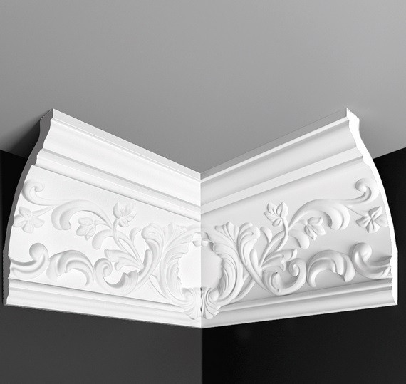 Угол внутренний к плинтусу Де-Багет ДП 31/140 белый полистирол