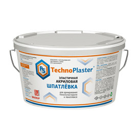 Эластичная шпатлевка PS-TechnoPlaster 								пластиковое ведерко 								CMC 15 кг LepninaPlast PS 15