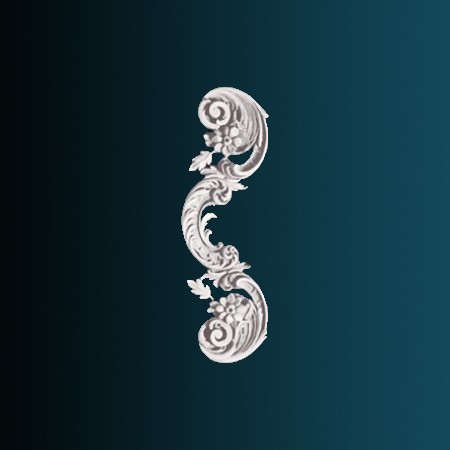 Декоративный орнамент Перфект G2361R 305х121х35 мм белый из полиуретана