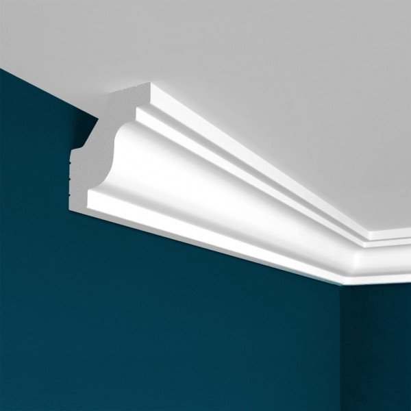 Потолочный плинтус Перфект Плюс P51 33 мм 200 см белый из ударопрочного полимера