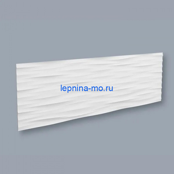 3D интерьерная панель для стен NMC Волна WAVE 1135х380 мм белого цвета
