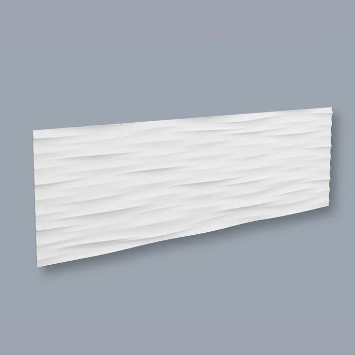 Заказать 3D интерьерная панель для стен NMC Волна WAVE 1135х380 мм белого цвета 
