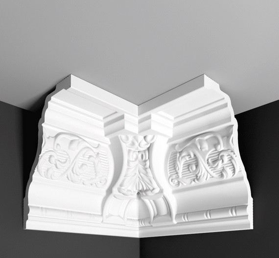 Угол внутренний к плинтусу Де-Багет ДП 32/170 белый полистирол