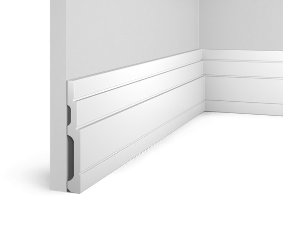 Заказать Напольный плинтус HiWood B120V1 белый фитополимер 16х120х2000 мм 