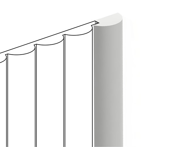 Заказать Финишный молдинг для стеновых панелей HiWood LF135B NP белый фитополимер 12х22.5х2700 мм 