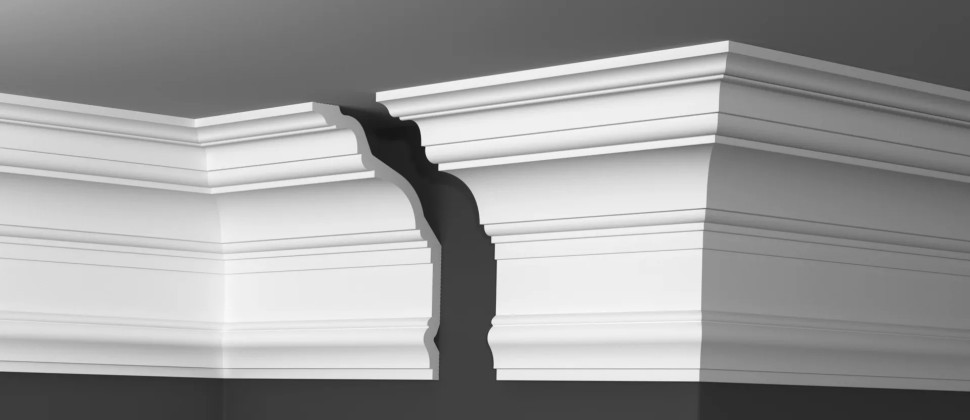 Заказать Декоративный потолочный плинтус 210х136 мм Де-Багет Декор ДП 56/250 белый 2м 