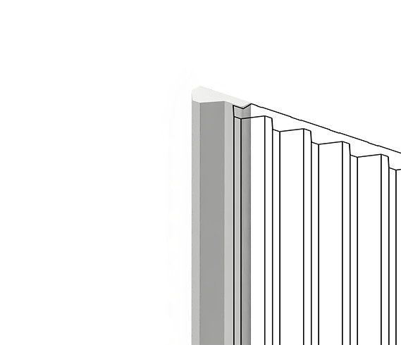 Заказать Финишный молдинг для стеновых панелей HiWood LF136A NP белый фитополимер 12х24.1х2700 мм 