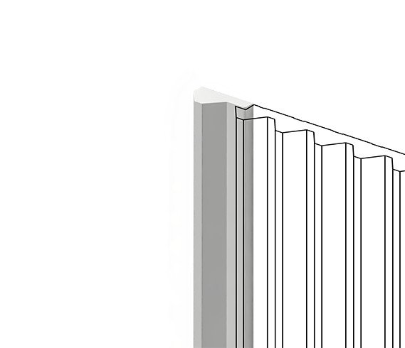 Финишный молдинг для стеновых панелей HiWood LF136A NP белый фитополимер 12х24.1х2700 мм