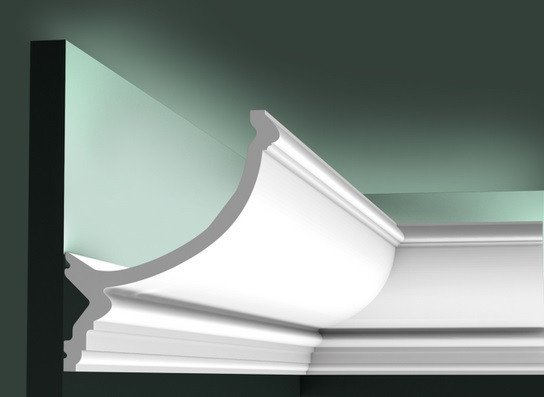 Потолочный плинтус 171х146 мм Orac Decor Purotouch C900 белый для скрытого освещения 2 м