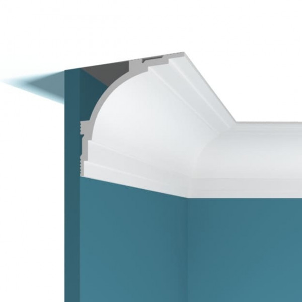 Потолочный плинтус Перфект Плюс P99 белый из ударопрочного полимера 100х100 200 см