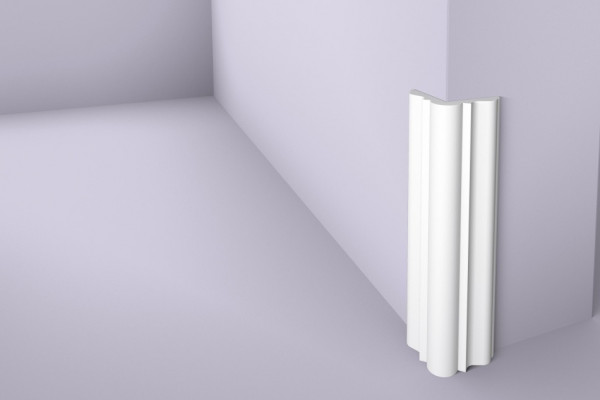 Декоративный уголок с орнаментом NMC Wallstyl WE2 белый 36х36 мм 200 см белого цвета