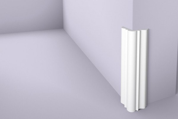 Декоративный уголок с орнаментом NMC Wallstyl WE2 белый 36х36 мм 200 см белого цвета