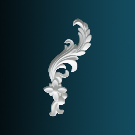 Заказать Декоративный орнамент Перфект G2364L 207х104х25 мм белый из полиуретана 