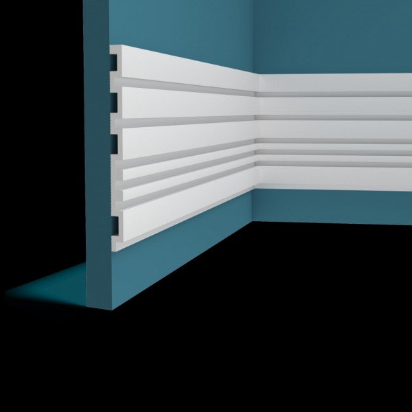 3D стеновая декоративная панель Перфект Плюс P165 белая из ударопрочного полимера 14х200 200 см