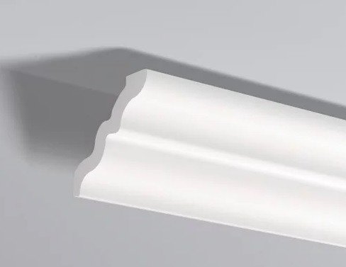 Декоративный потолочный плинтус NMC Nomastyl SM 105х95 200 см белого цвета