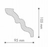 Заказать Декоративный потолочный плинтус NMC Nomastyl SM 105х95 200 см белого цвета 