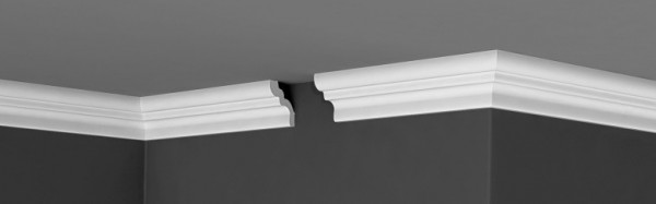 Потолочный плинтус 50х40 мм Де-Багет XPS П 02 40/50 белый полистирол 200 см